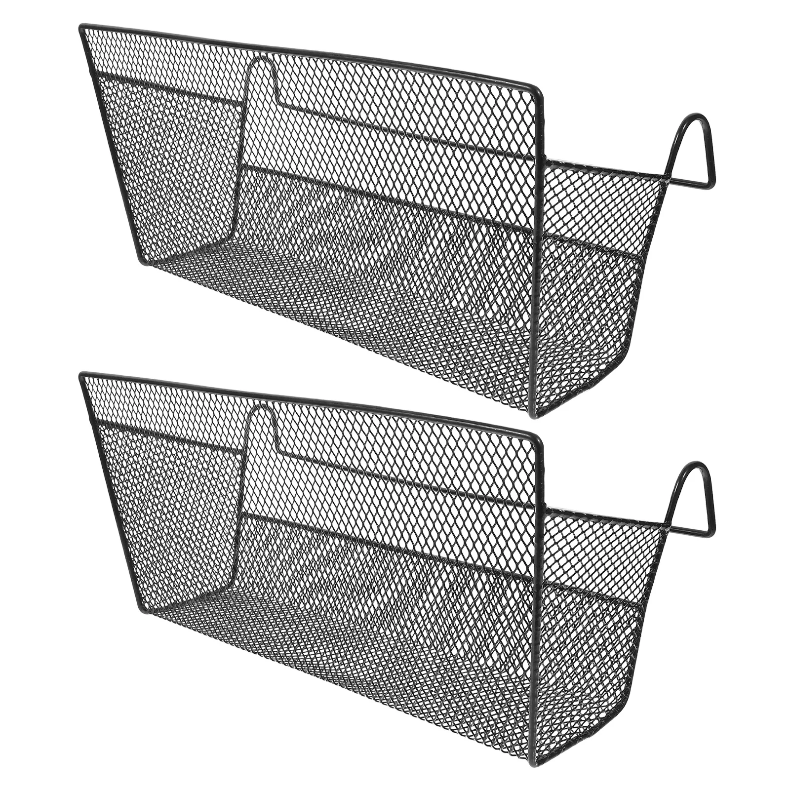 

2Pcs Household Hanging Basket Iron Wire Basket Dorm Multi-Purpose Door Storage Accessory Organizer Home Accessory