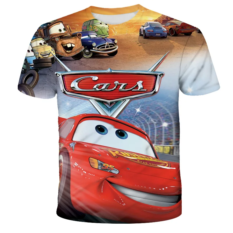 الأطفال الكرتون بلايز الصيف الصبي قصيرة الأكمام 3-14Y الطفل تي شيرت رياضية الأولاد سيارات ثلاثية الأبعاد طباعة تي شيرت فضفاض التي شيرت أنيمي المحملة