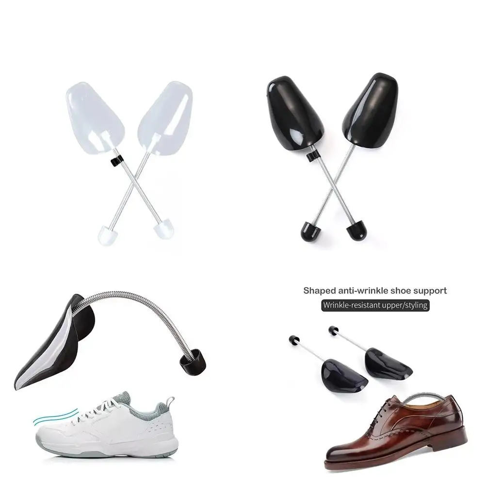 1 Pair Practical Plastic Adjustable Length Black Women Men 2-Way Shoes Stretcher Tree Shaper Shoe Stretcher Holder