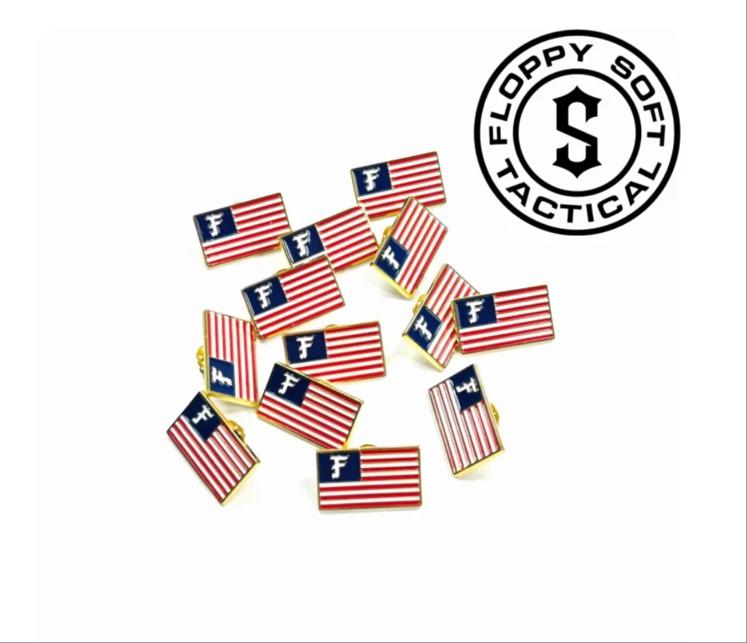 Forward Observations Group F Flag brooch metal paint