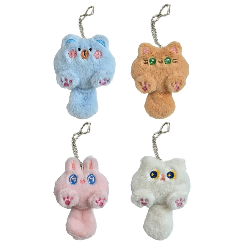 Soft Keyring Plush Keychain Stuffed Animal Pendant Key Rings Bag Ornament Dropship