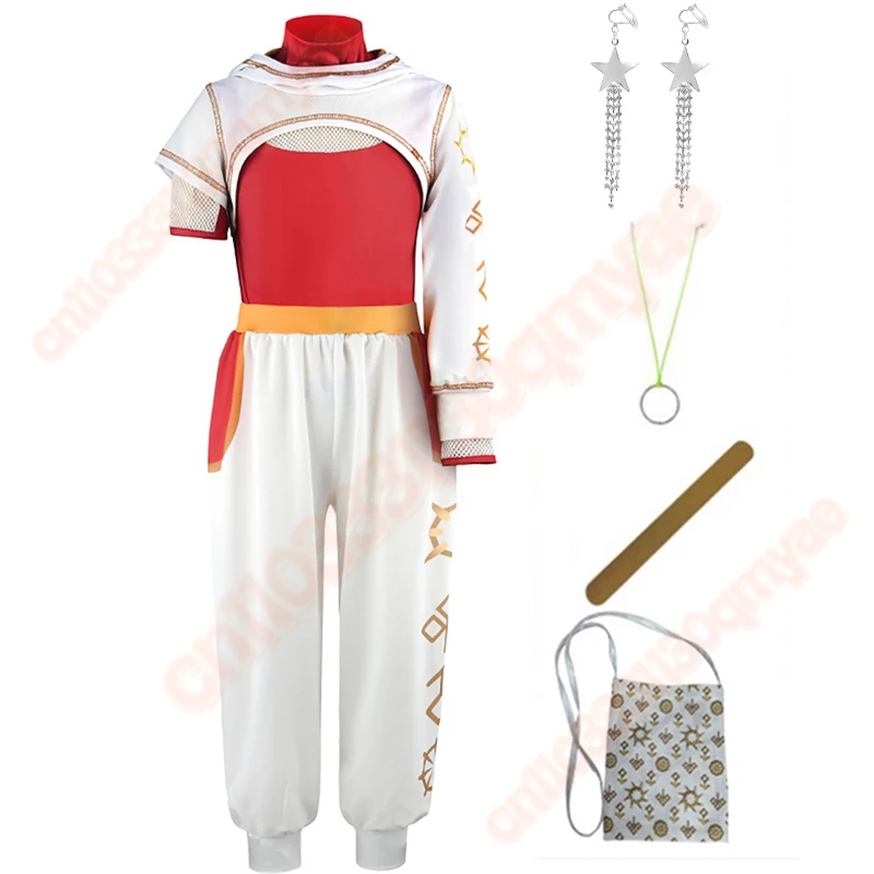 

Zombies Cheerleader Girl Costume Red Coat+T-Shirt+Pants 3Pcs Sets For Children Role Zombie Carnival Halloween Cosplay Costume