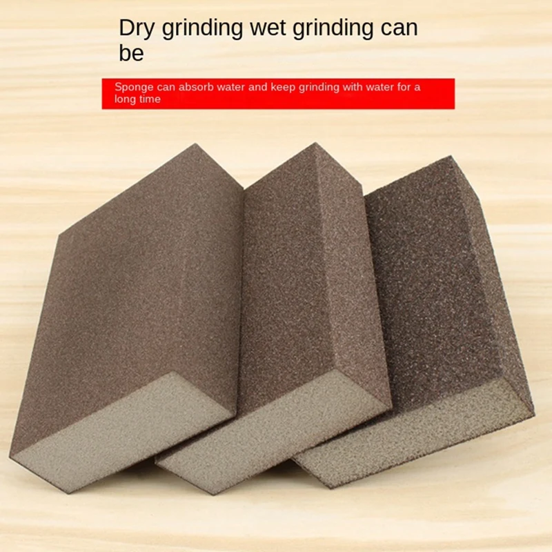 Sponge Sand Block For Polishing Wood Furniture, Redwood Jade, Metal Rust Removal And Polishing Sandpaper
