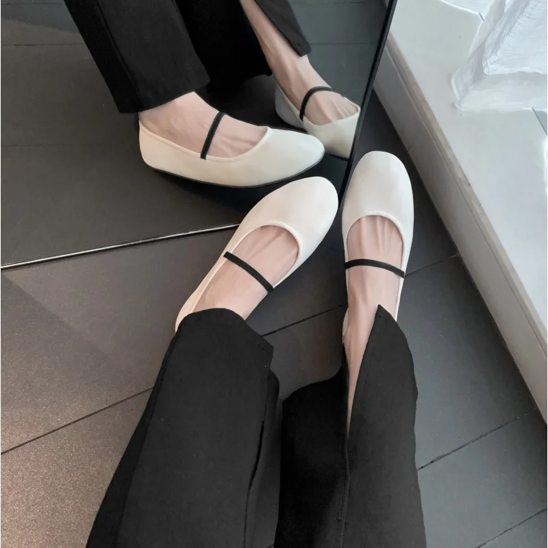 

Shallow Flat Mary Jane Ballet Shoes for Women, French Style Shallow Shoes