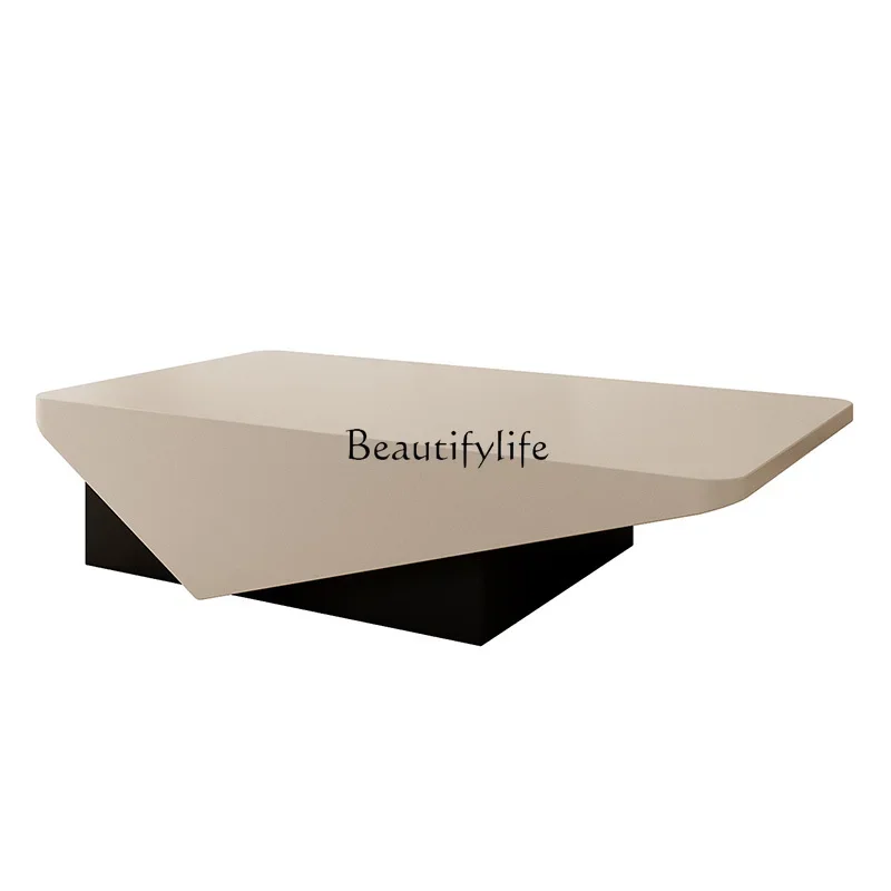 

Cream style living room rectangular coffee table combination medieval wabi sabi creative designer special-shaped table