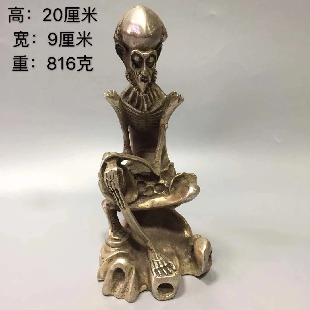 

Archaize collection white copper Arhat bone Buddha craft statue