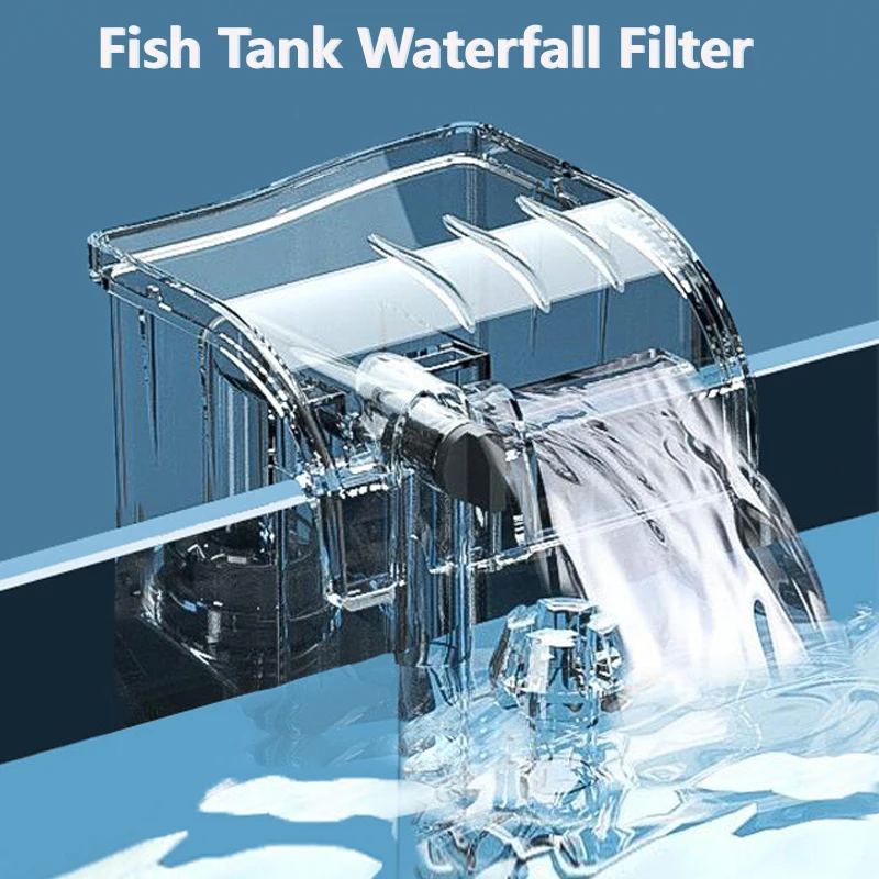 External Filter Aquarium Fish Tank Waterfall Filter Pure Water Pump Hanging Fish Tank Wall-mounted Water Aquarium Accessories