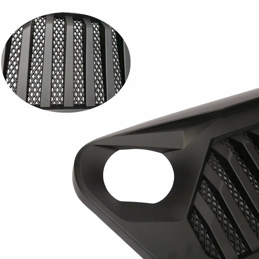 TJ Front Grille Gladiator Vader Matte Black Grid Grill ABS for Jeep Wrangler TJ 1997-2006  J282 LantSun