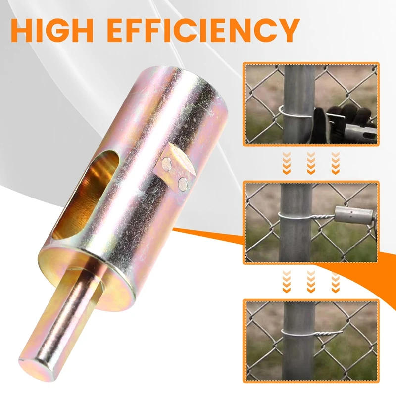 ABJI-11 Gauge Twist Ties EZ Drill Chuck Tool, Stainless Steel Drill Truck Twist Ties Tool For Easy Fence Wire Making