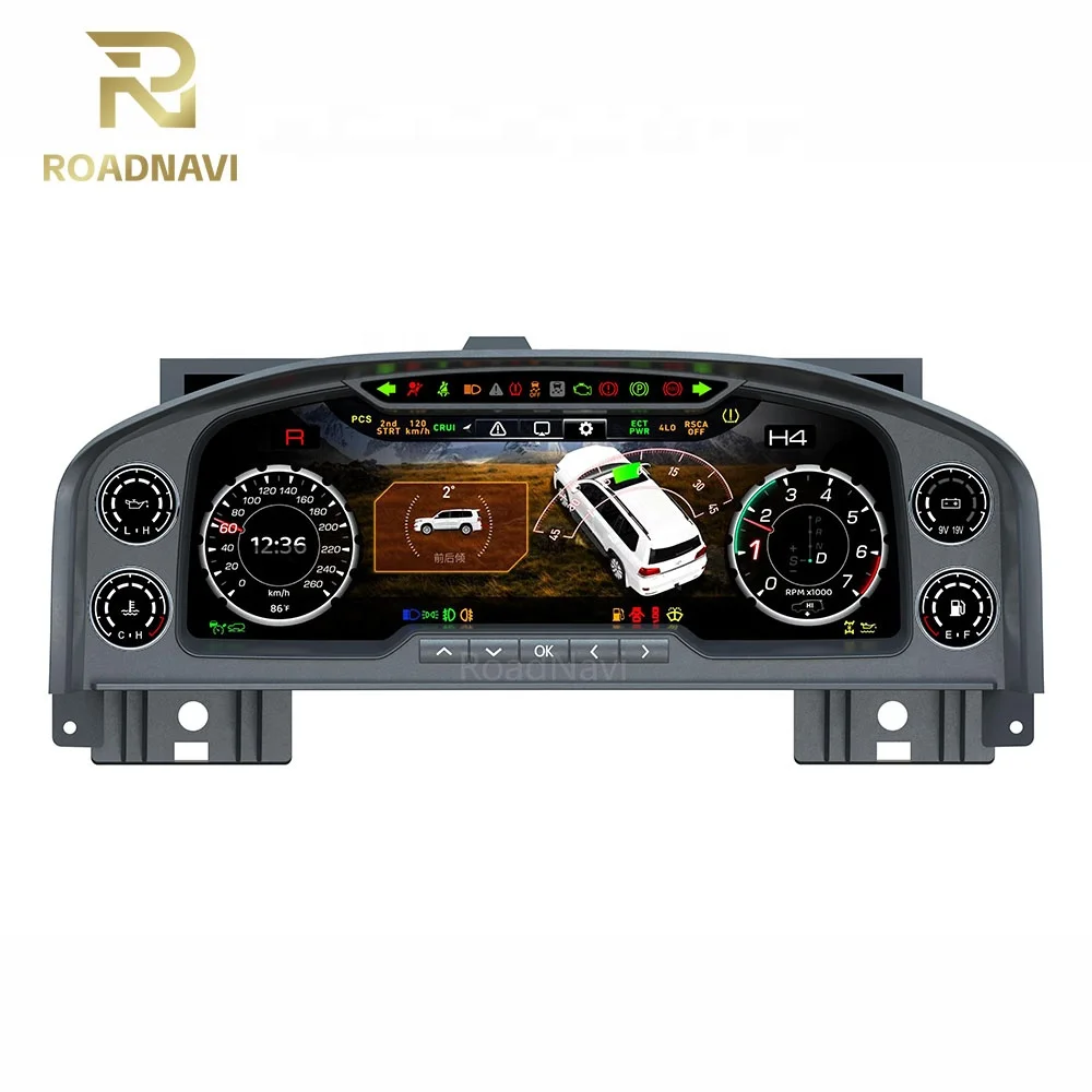 RoadNavi New Car Digital Cluster LCD Speedometer Instrument Dashboard 2003-2007 for Toyota LC100 LX470 Compatible Oil for AutoAR