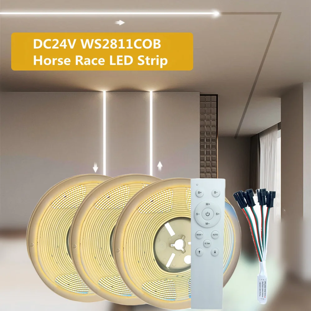 

Гибкая светодиодная лента WS2811 IC COB, 24 В постоянного тока, 360 светодиодов/м