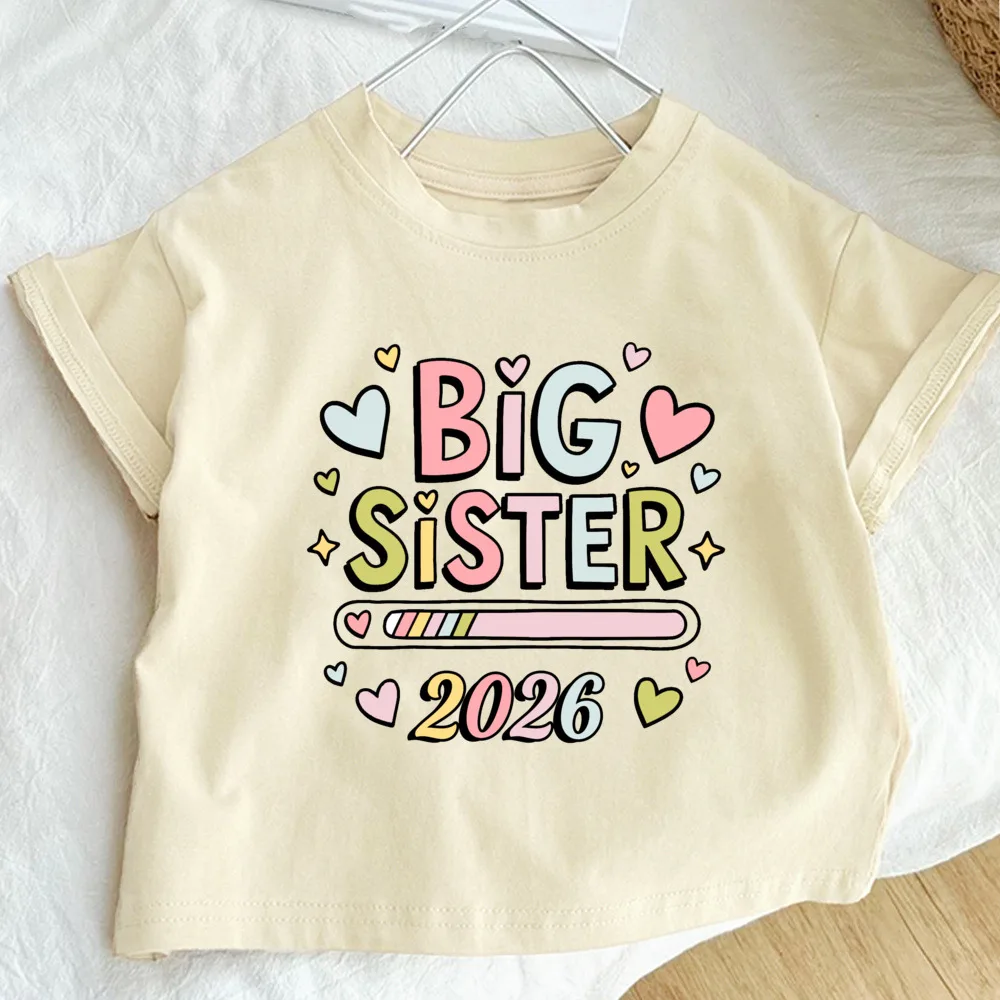 الأخت الكبرى الأخ الأكبر تحميل 2026 مطبوعة الاطفال تي شيرت ريترو إعلان الطفل الملابس قمصان الأطفال قصيرة الأكمام المحملة الزي #6