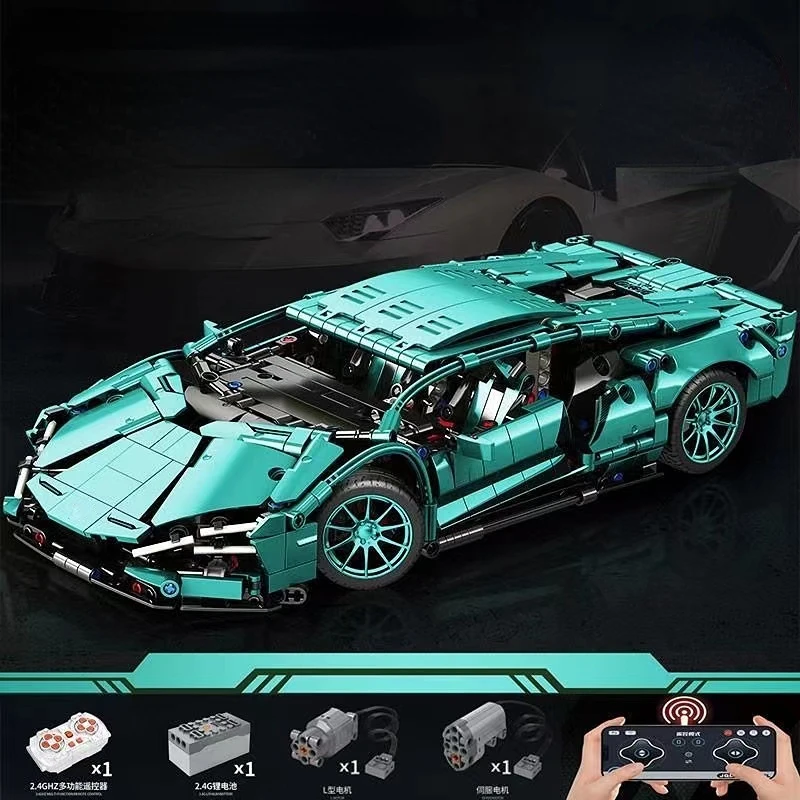 2023 New Building Blocks Roadster Technology 1:14 Racing Roadster building blocks Assembly brick vehicle toy gift for boys