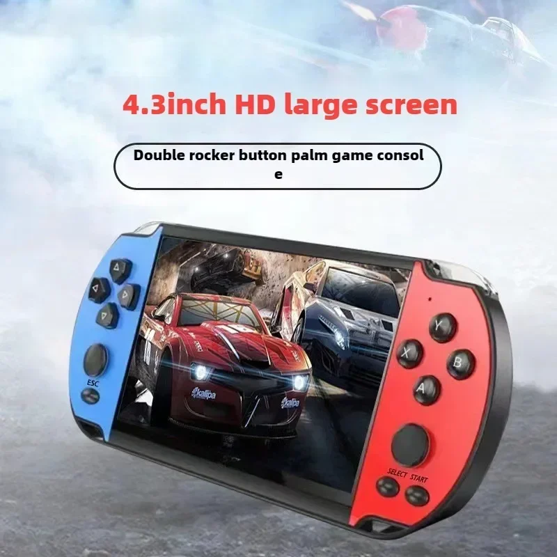 X7 Retro Handheld Game Console 4.3 Inch HD Screen Output Built-in 10000+ Games Portable Audio Video Game Player for Play
