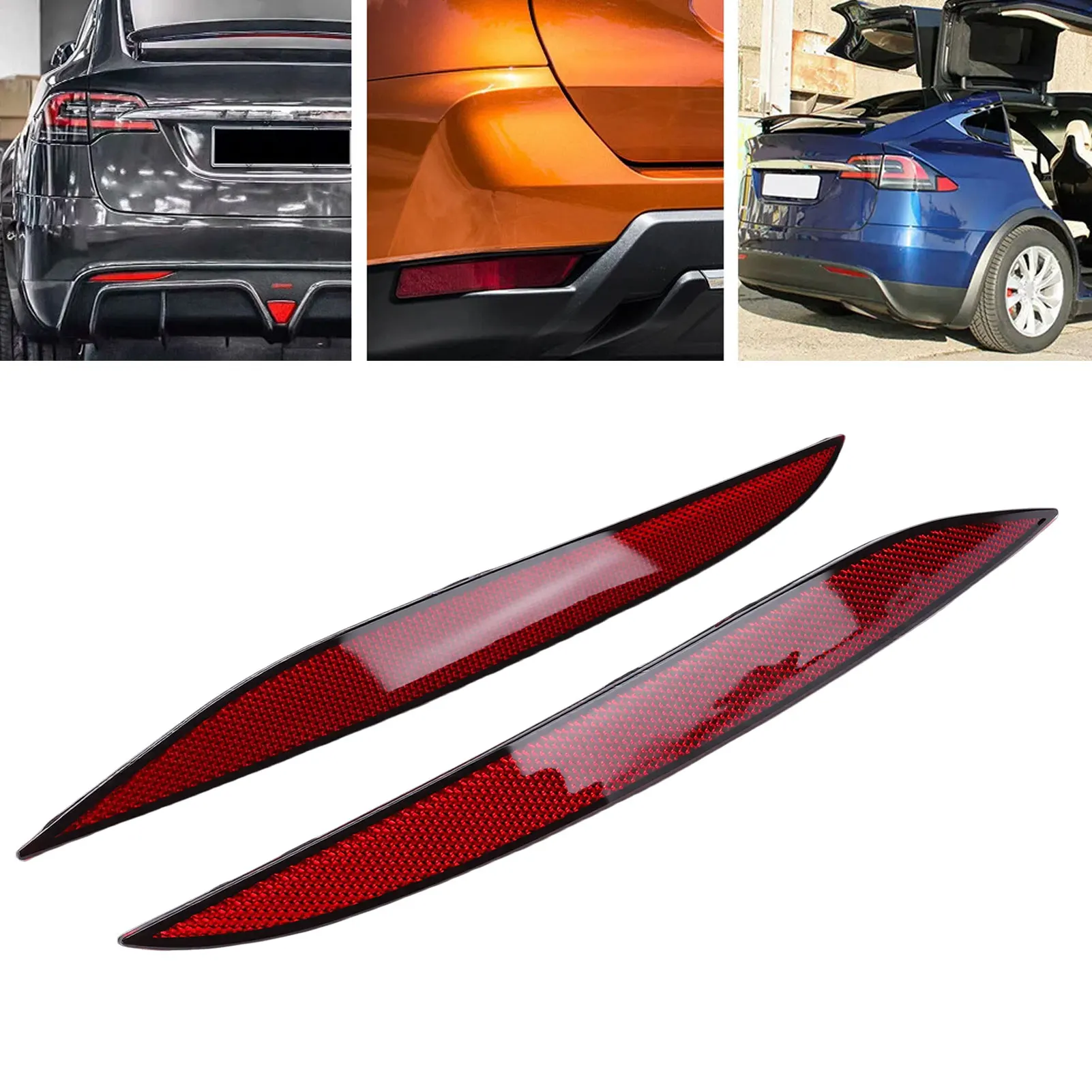 

1 пара левых и правых задних светоотражателей бампера, светоотражающая полоса 1034342 1034343, замена для модели X 2016-2023 гг.