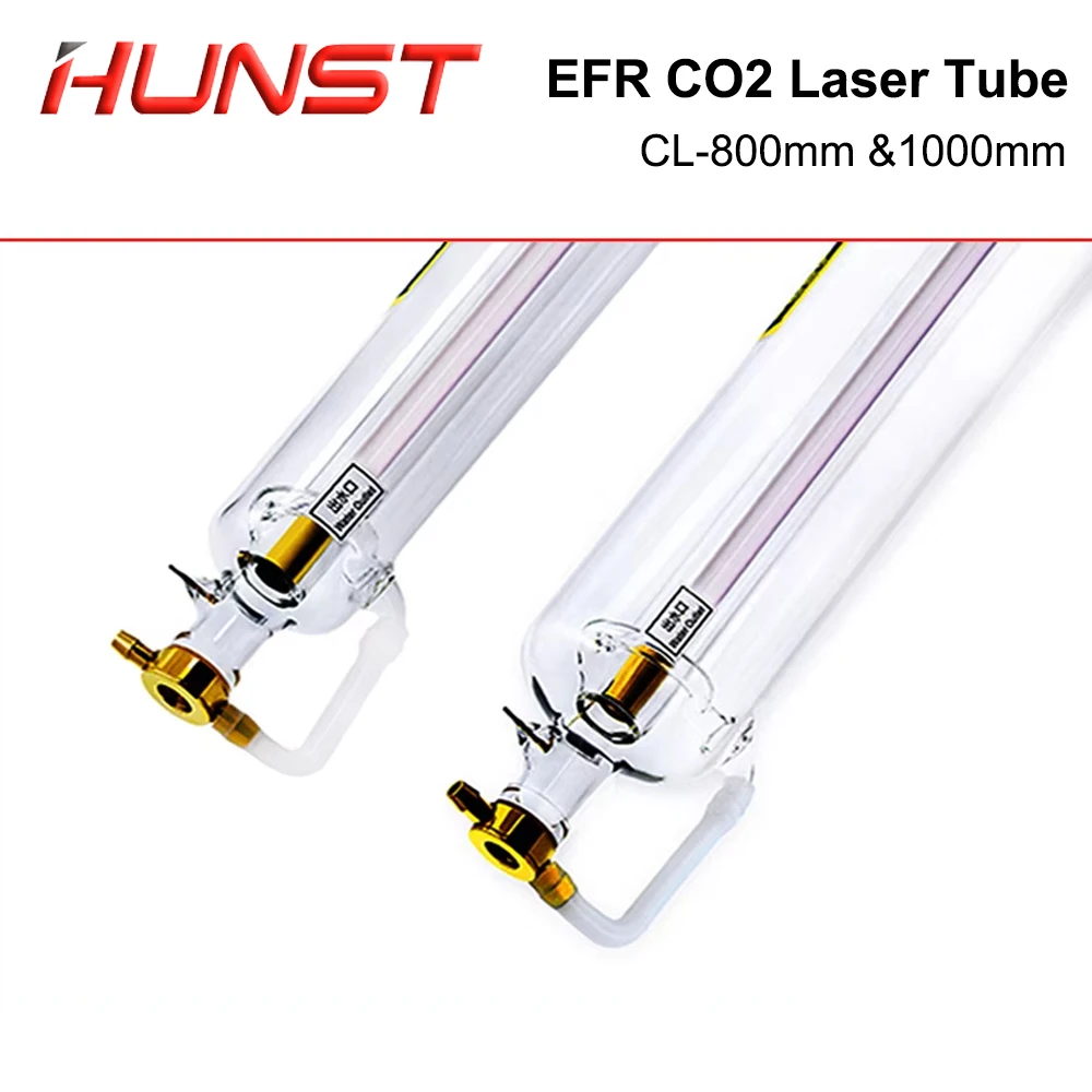 Hunst EFR 40 واط 50 واط 60 واط CO2 أنبوب الليزر قطر 50 مللي متر طول CL800mm CL1000mm الليزر الزجاج مصباح لآلة قطع النقش CO2