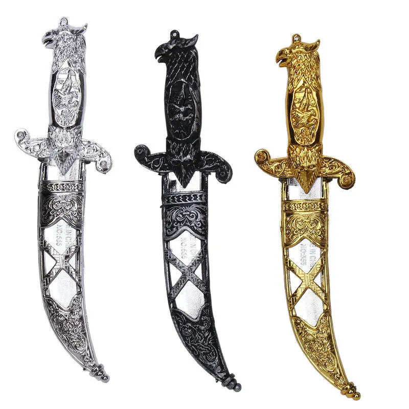 Halloween Cosplay Toy Performance puntelli coltello di sicurezza in plastica pugnale pirata giocattolo Phoenix arma per ragazzi