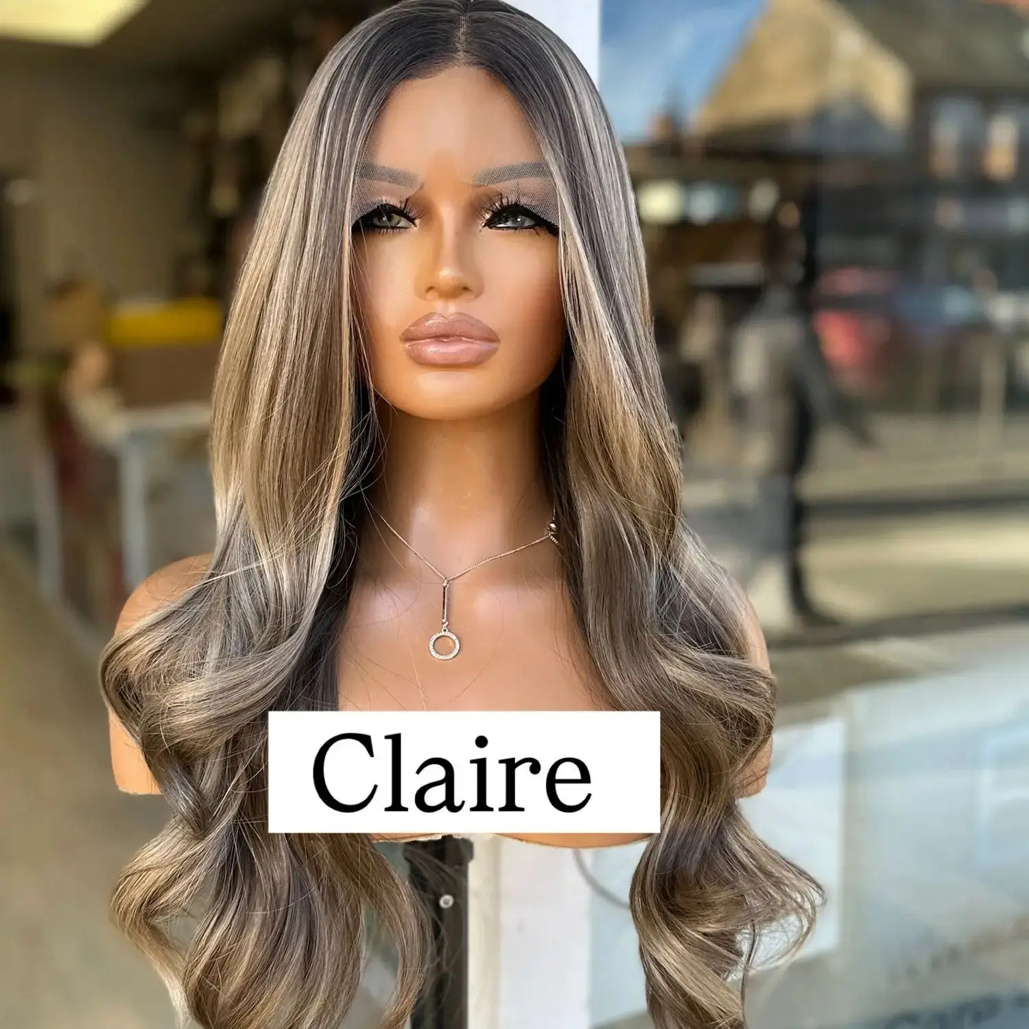 Cosplay Daily Party Wig Ombre Caramel Brown HD Transparent Lace Front Wig Highlights Costume Woman High Density Lightweight Wig