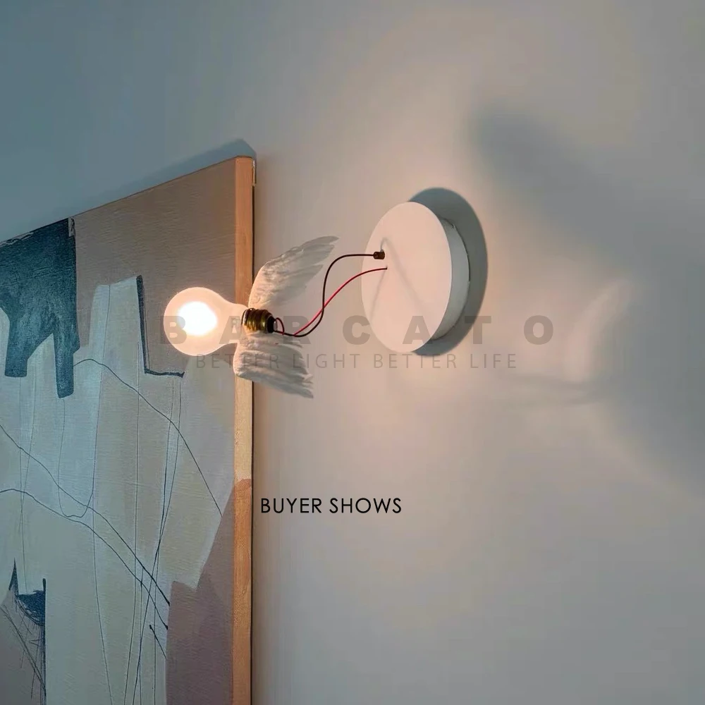 Modern Wall Lamp Living Room Corridor Lighting Nordic Home Decor Bedroom Bedside Lamps Light Luxury Creative LED Feather Lamp
