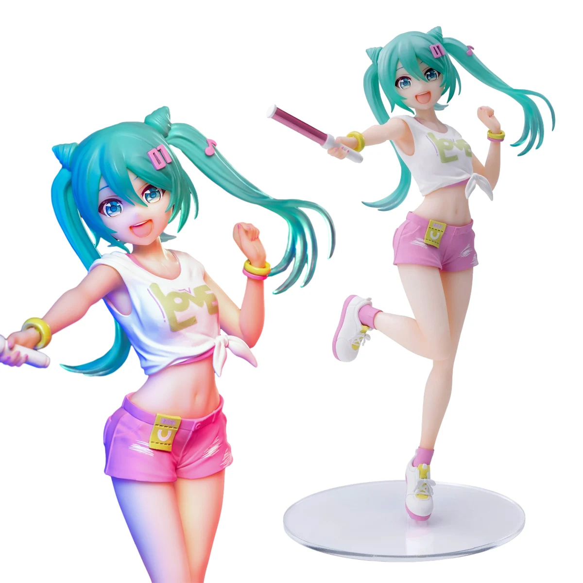 20CM Anime Hatsune Miku Figure On-Site Cheer Cheerleader Dress up Model Toy Gift Action Figure Collectible Doll Concert Support