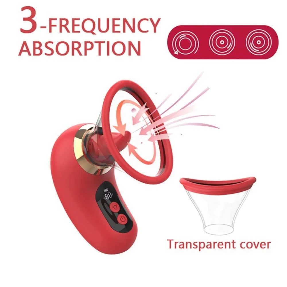 Digital display handheld breast licker female masturbation sucking simulated tongue Mimi G-spot, honey bean vibrator view 4