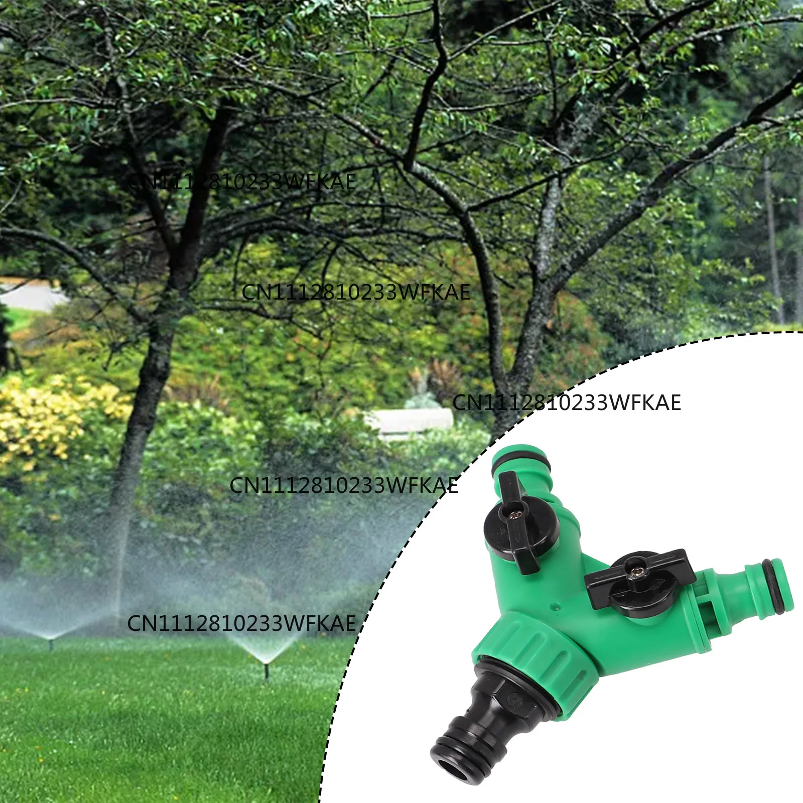 2pcs 2 Way Garden Water Pipe Connectors Pipe Adapter Y Shape Hose Splitter Valve Three Way Plastic Valve With Switch