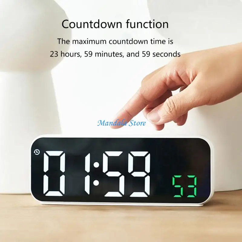 

U2JC Multi Functional LED Digital Alarm Clock Temperature and Date Display Digital Alarm Clock USB/Battery Powered Clock