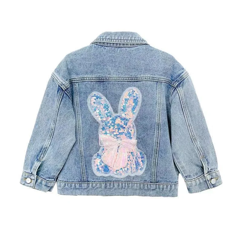 Vestes en Denim à manches longues pour filles de 2 à 10 ans, vêtements d\'extérieur pour enfants, manteaux en Denim, nouvelle collection