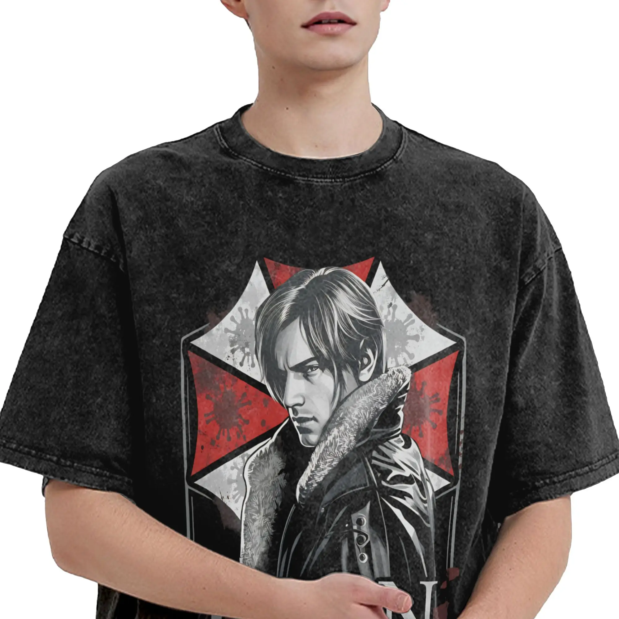 Leon Kennedy T Shirt Summer Residents Evil Requiem Y2K Funny T-Shirts Cotton Hip Hop Tshirt For Men Short Sleeve Design Tops