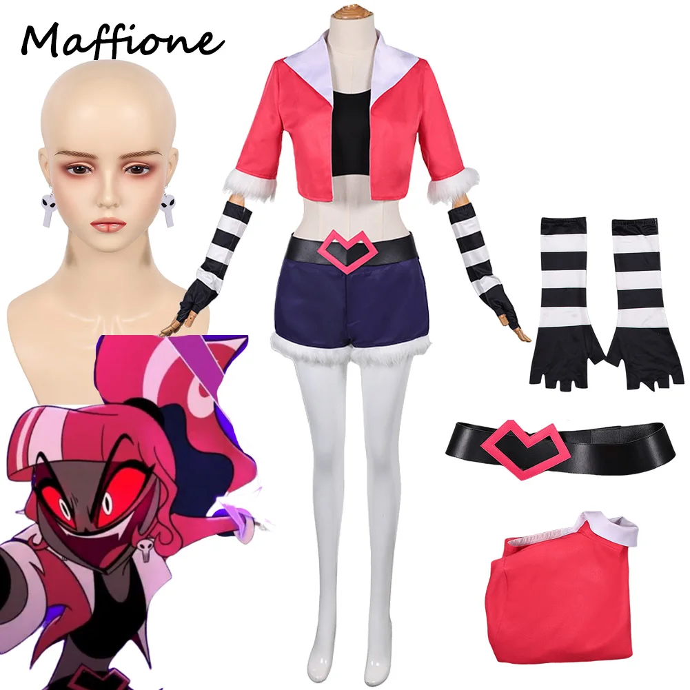 

TV Evil Leader Velvette Косплей Женская одежда Костюм Серьги Комплект Женская маскировка Ролевая игра Фантазия Наряды Костюмы на Хэллоуин