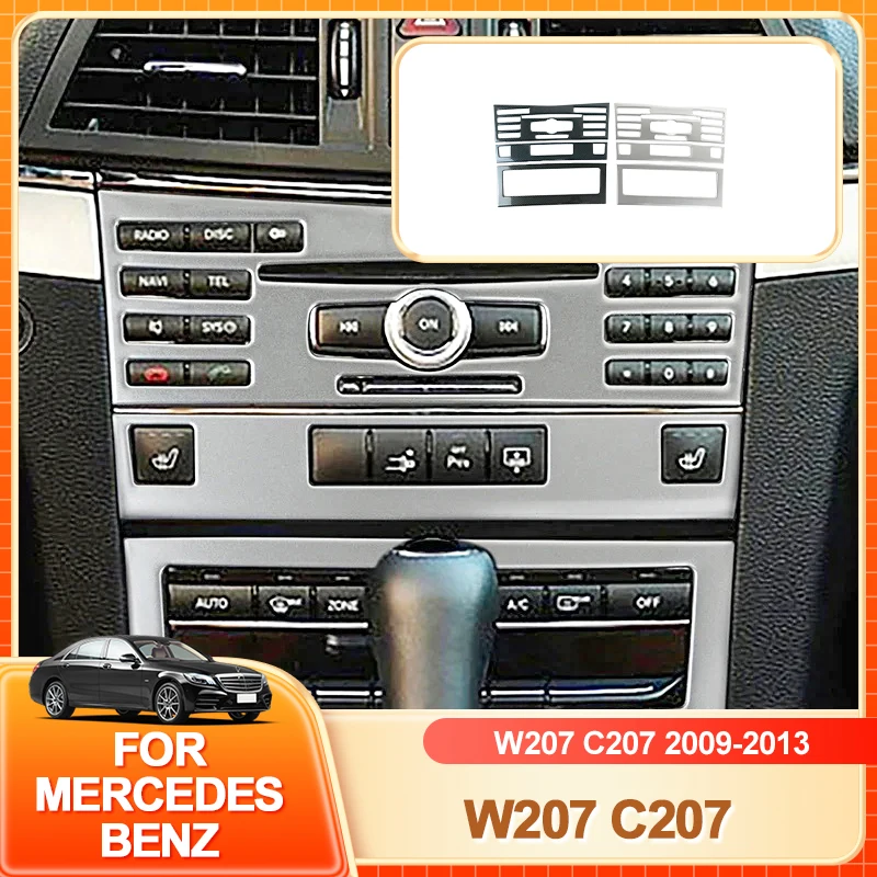 

Interior Stickers For Mercedes Benz E Class Coupe W207 C207 2009-2013 Console CD Panel Frame Carbon Pattern Decoration Trim Inte