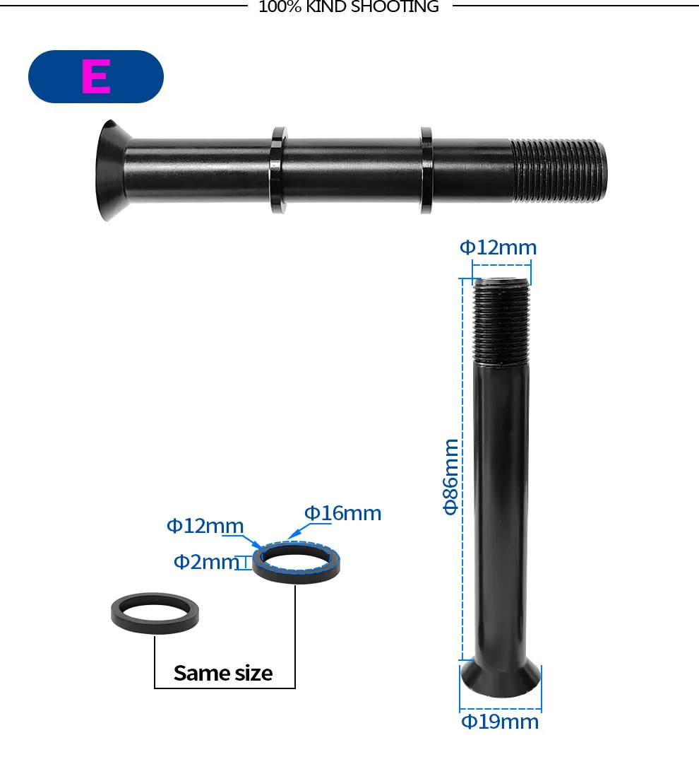 BXT Rahmenteile Carbon Vollgefederter Fahrradrahmen Hinterer Stoßdämpfer-Verbindungsschraubensatz Nur für Rahmenmodell BXT-MTB-117 – Detail 7