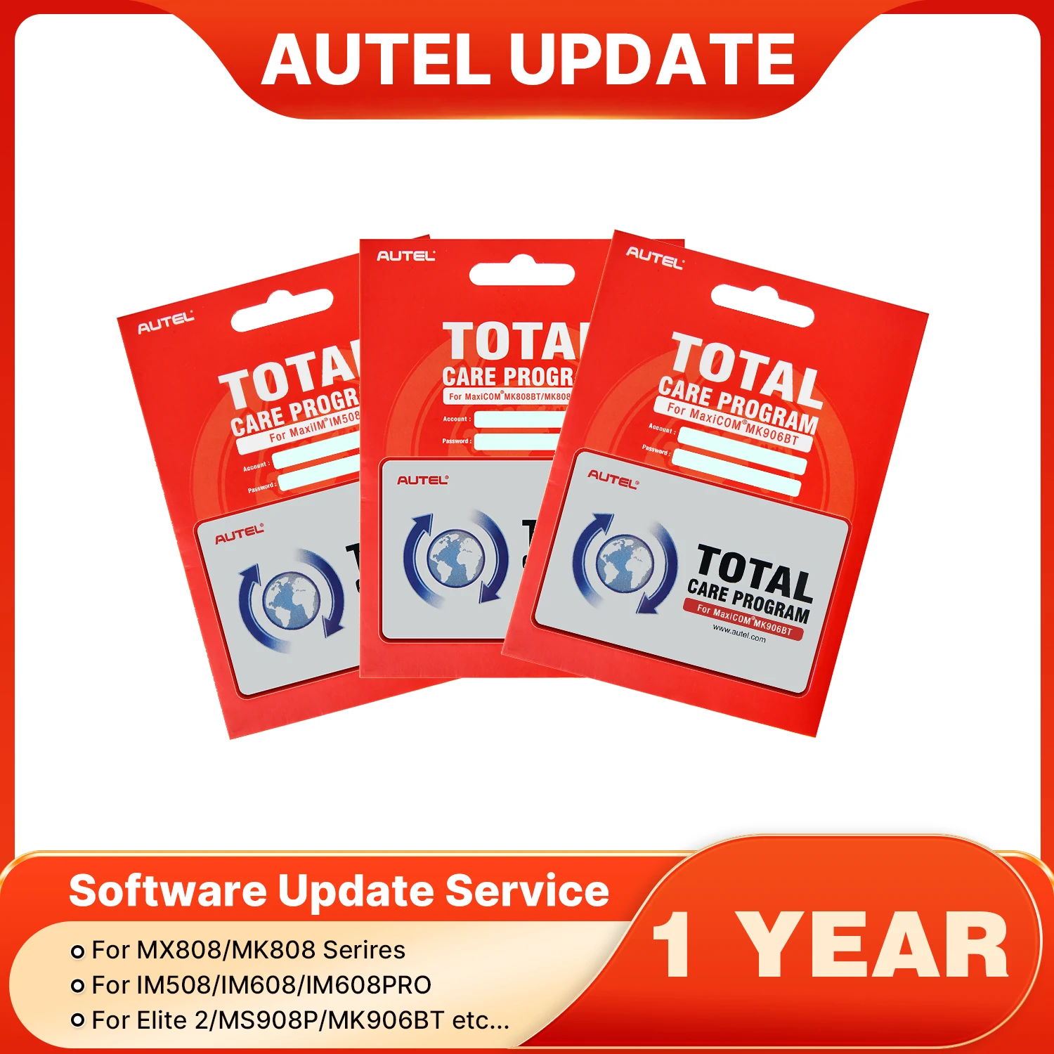 Обновление Autel 1 год для MK808BT PRO MX808 MK808 DS808 MP808 DS708 MS906BT MS908/MK908 MaxiSys Elite IM508 IM608 MK906