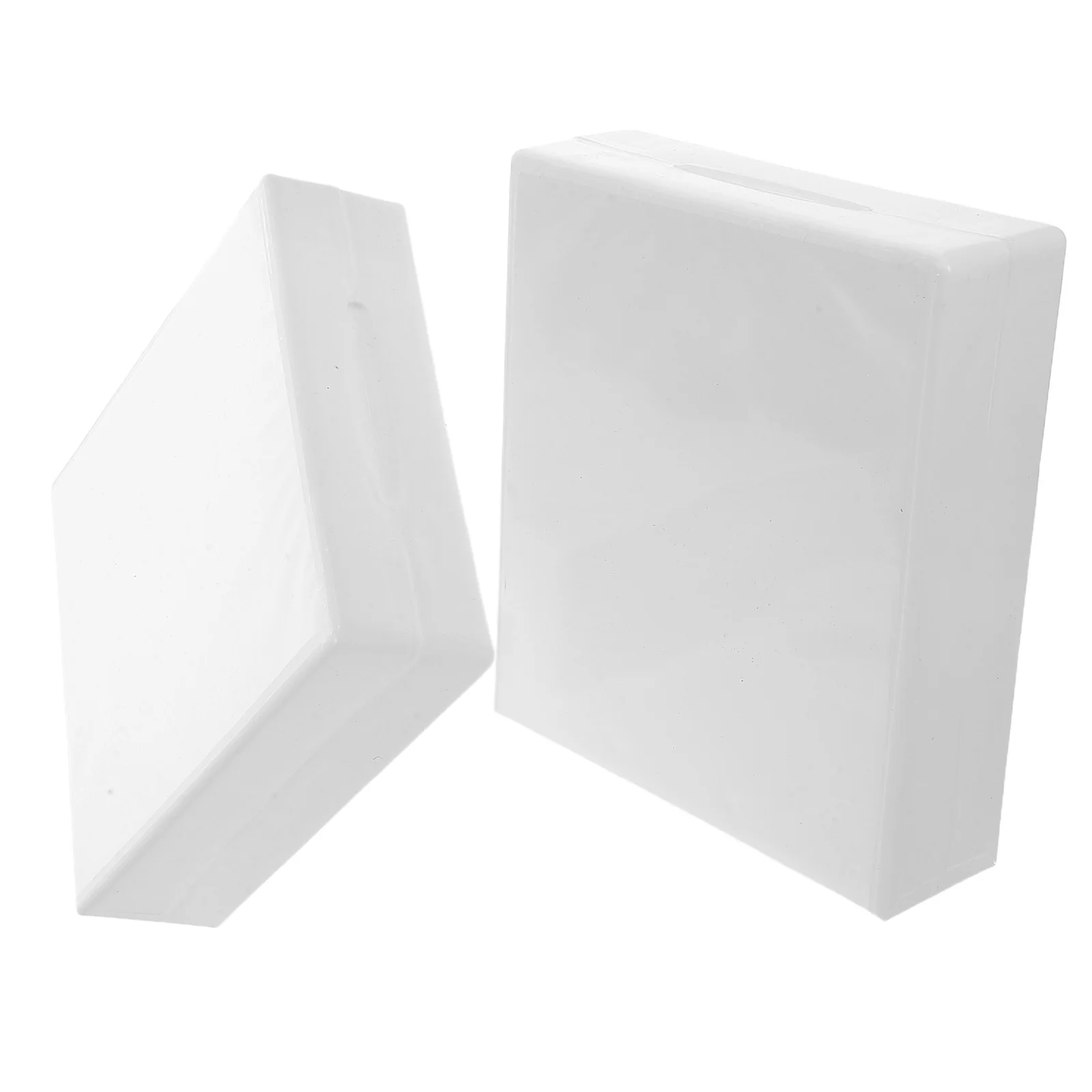 

2Pcs Disc Storage Box Plastic White Insert Design Scratch Protection for Dvd Video Game Storage Hard Box Case