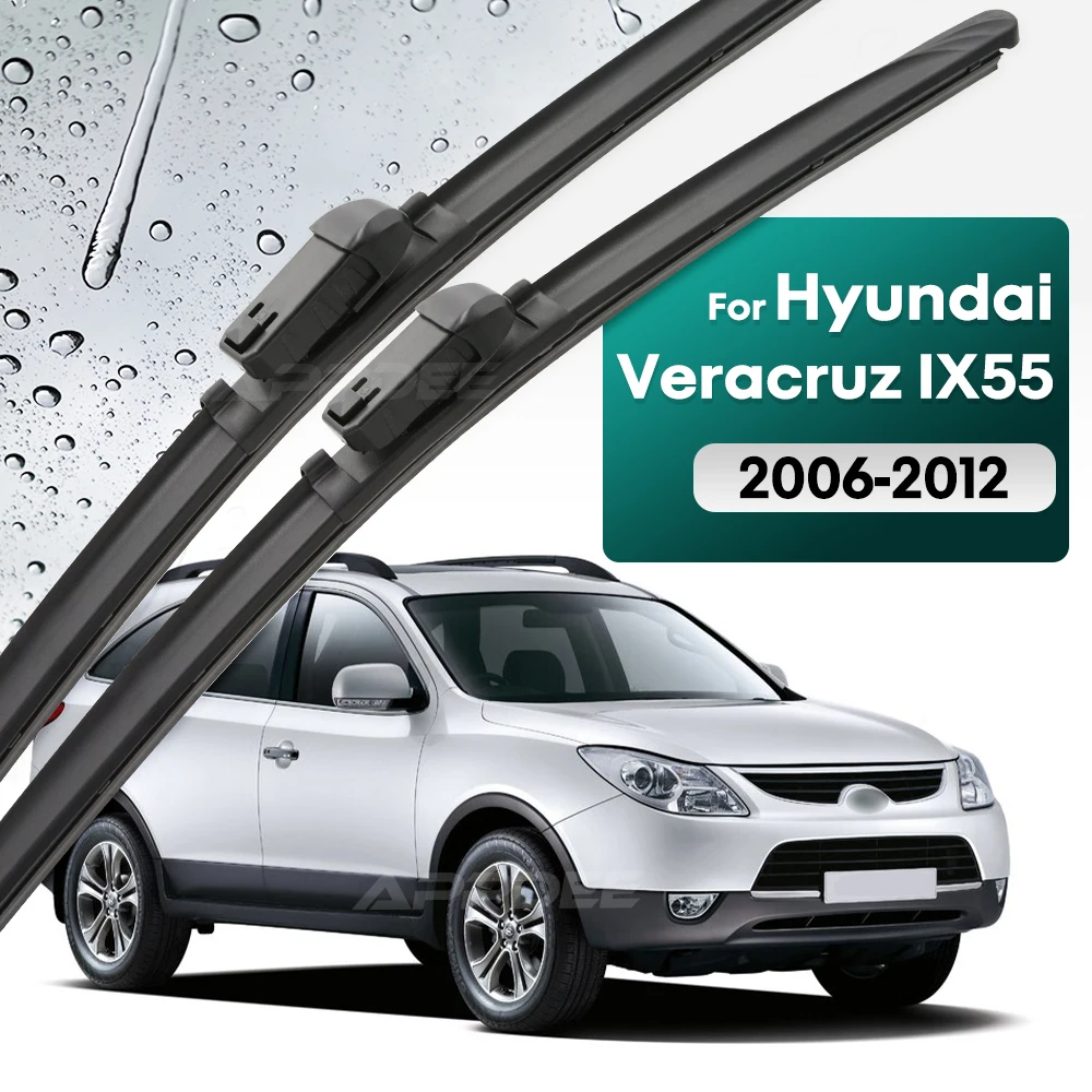 

Silicone & rubber Front Wiper Blades Set For Hyundai Veracruz IX55 2006 - 2012 Windshield Windscreen Window Brush 24''+20''