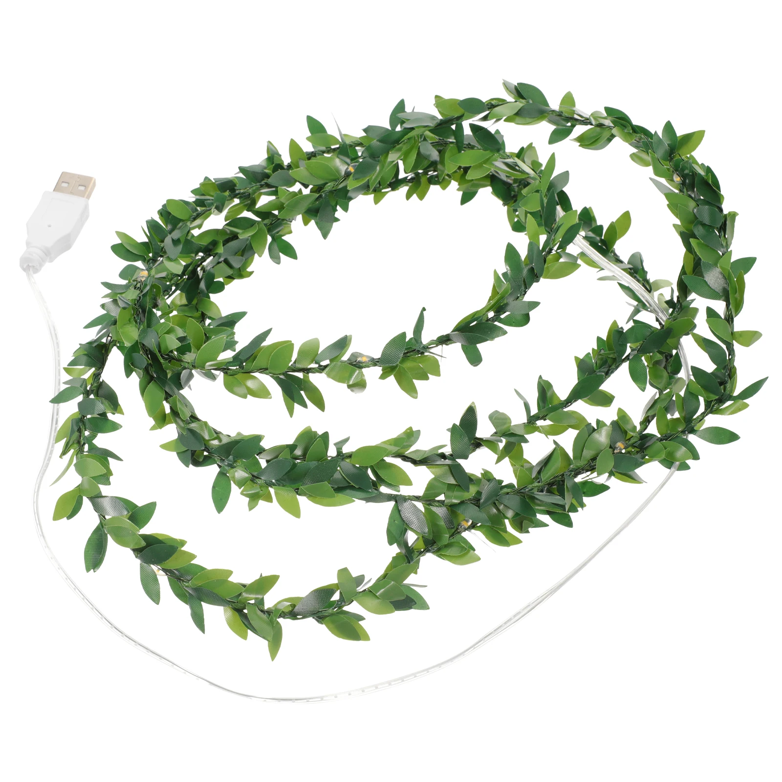 

1pc Green Leaf Led String Lights Warm White For Christmas Garden Party Bar Cafe Patio Decor String Led Light Garden Light Decor