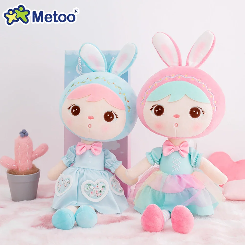 Metoo New Series Jibao Lolita Angela Flower Fairy Puddle Dog Plush Toys Cute Doll with Dress For Kids Baby Birthday Gifts