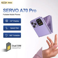 SERVO A70 Pro 3G WCDMA Flip Mobile Phone 2 SIM Standby Call Recording Flashlight Speed Dial FM Button Clamshell Cellphone Type-C