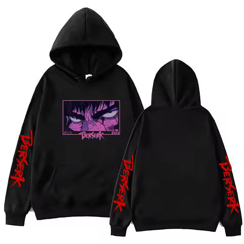 2025 Anime Berserk Guts Hoodie Harajuku Pullover Tops Man Woman Sweatshirt Fans Gift