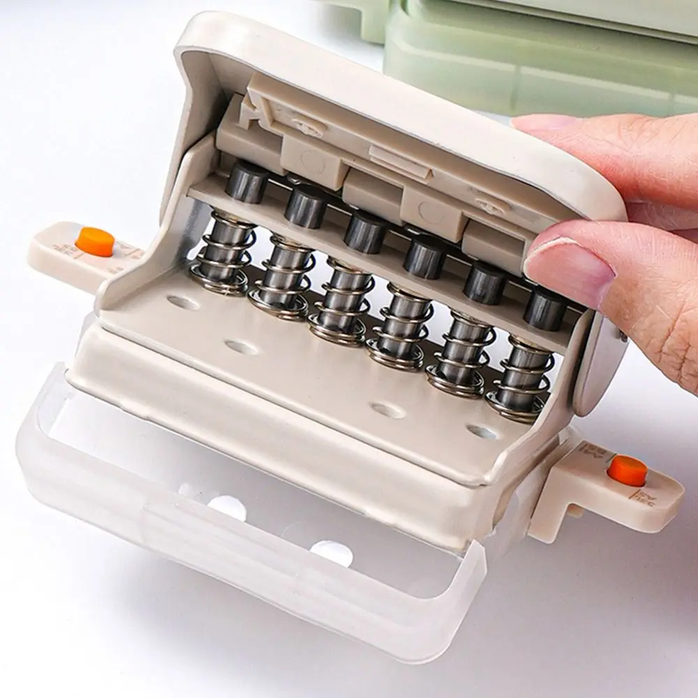 Multi-functional 3/6Holes Loose-leaf Hole Puncher Mini Binding Tools Paper Puncher Hole Punching Tool Students