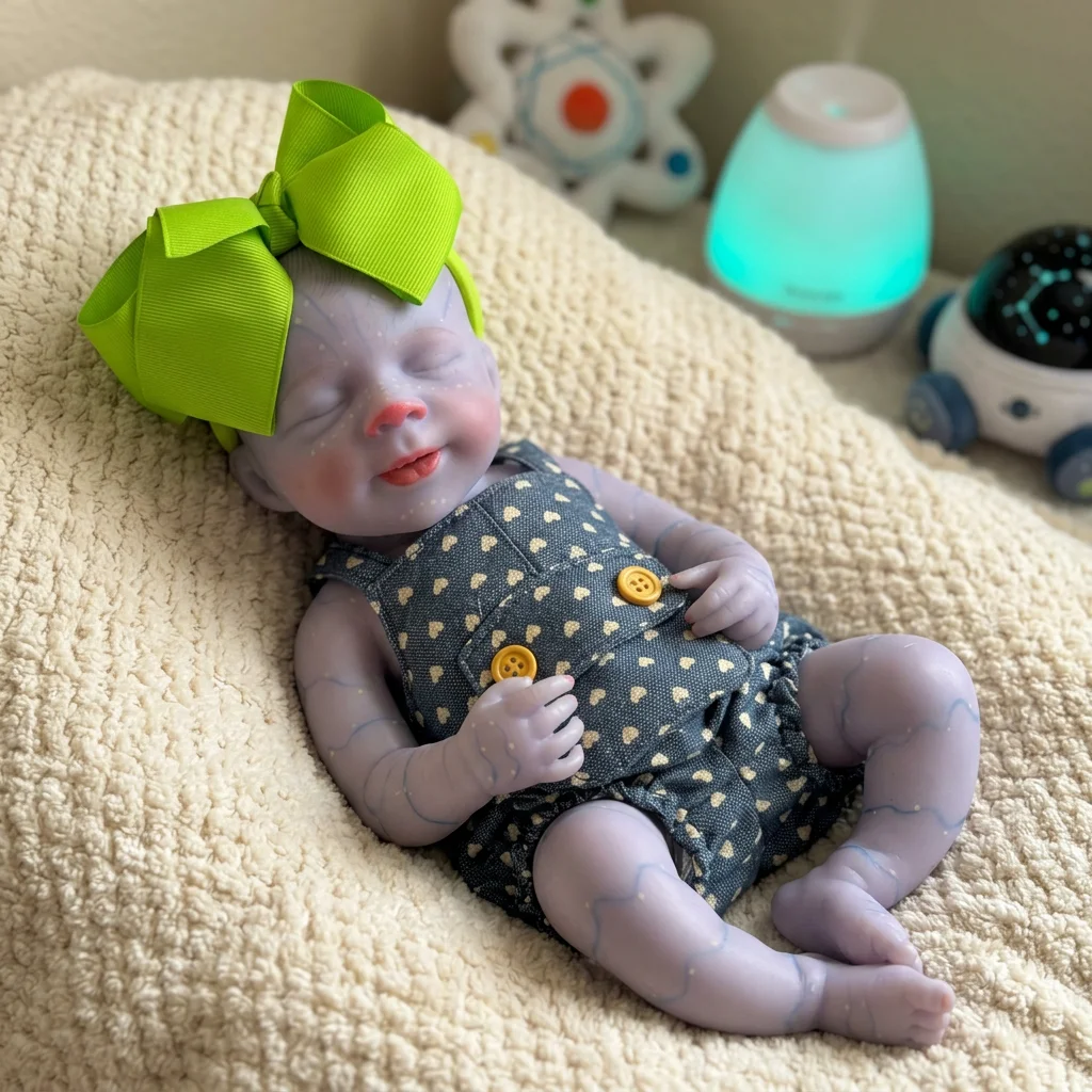 13 Inch Full Body Solid Silicone Reborn Baby Doll Pascale Lifelike Realistic Newborn Soft Hand painted Washable Bebe Collectible