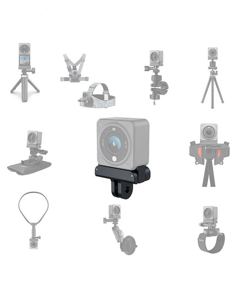 محول مغناطيسي لـ DJI OSMO Action 5 Pro Mount 1/4 واجهة جبل قوس لـ DJI Action 3 Action 4 ملحقات الكاميرا الرياضية