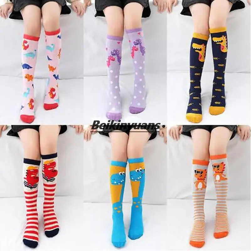 

Fan Dinosaur cartoon children's straight stockings socks without knee-length sock