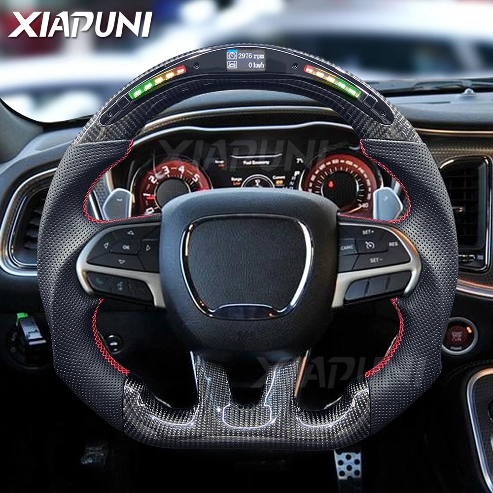 Led Steering Wheel Fit For Dodge Challenger Charger 2015-2022 Shift LED Customized Heating Racing Steer Wheel