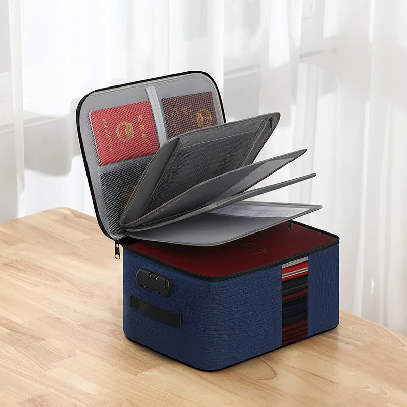Multi-layer Multi-functional ID Storage Bag Simple Travel Passport Bag Family ID Storage Bag Stationary Organizer Desk Storage