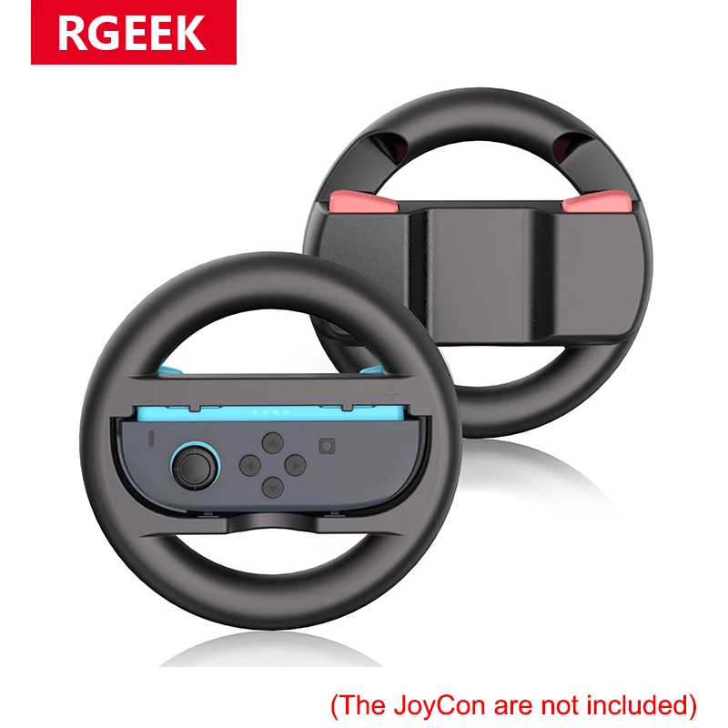 RGEEK 2 قطعة عجلة القيادة لنينتندو سويتش 2 Joy Con تحكم Joycon 2 عجلة سباق قبضة اليد لماريو كارت 8 ديلوكس