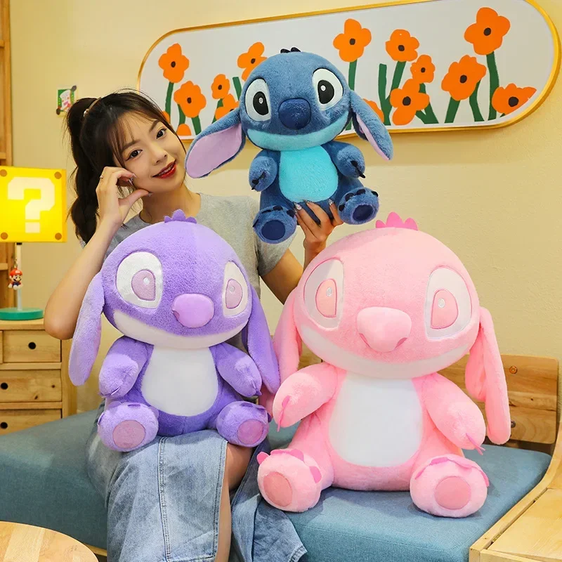 

35-60cm Disney Lilo & Stitch Plush Toy Kawaii Soft Blue Purple Pink Elf Disney Lilo & Stitch Stuffed Doll Anime Movie Xmas Gift