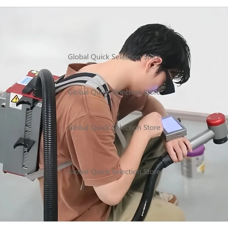 Parts of Porta-ble Pulse Fiber Laser Cleaner Lazer Clean System Metal Rust Paint Clean Handheld Backpack Style De-vice