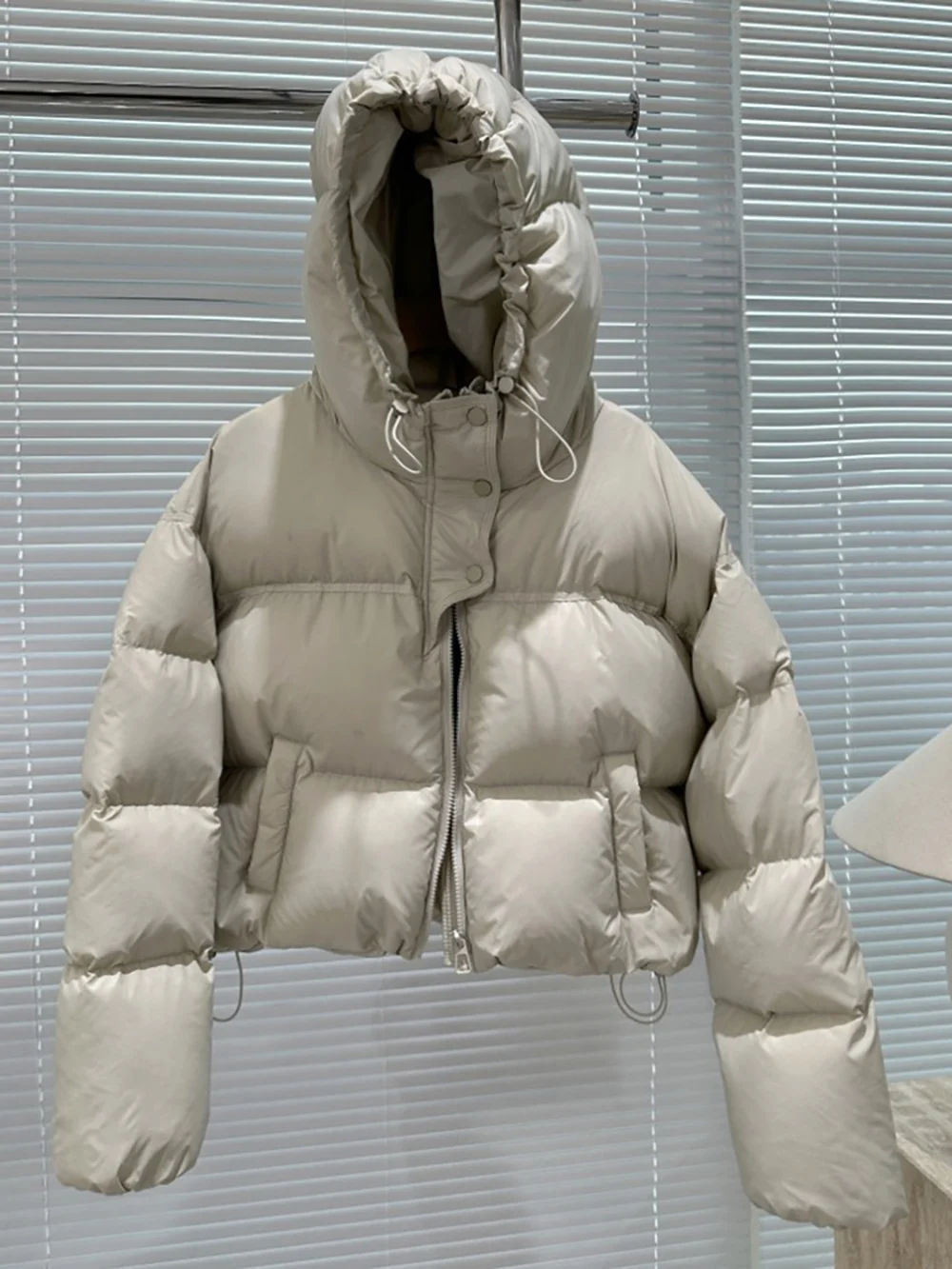 Oversize Cotton-padded Coats Women Short Outerwear Winter Thick Warm Hooded Puffy Bread Quilted Jackets Female Loose Parkas Tops