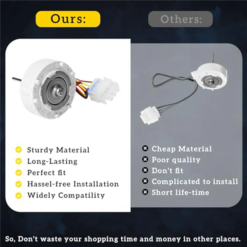 AB45 2X 809069201 AP6041795 محرك مروحة المبخر لفريجيدير، كينمور، إلكترولوكس DGHD2361، 253.70342 4456990، PS11775846